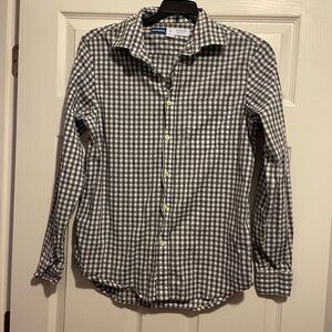 Old Navy Gingham Button Down Shirt - Gray and White Everyday Shirt Regular Fit